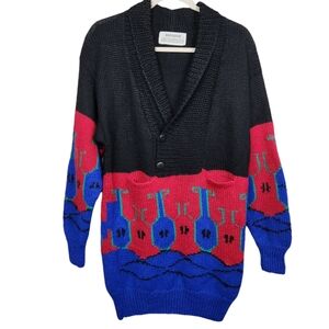 Vintage Brenton 100% Alpaca Handmade Peruvian Long Sweater Women's Size Medium